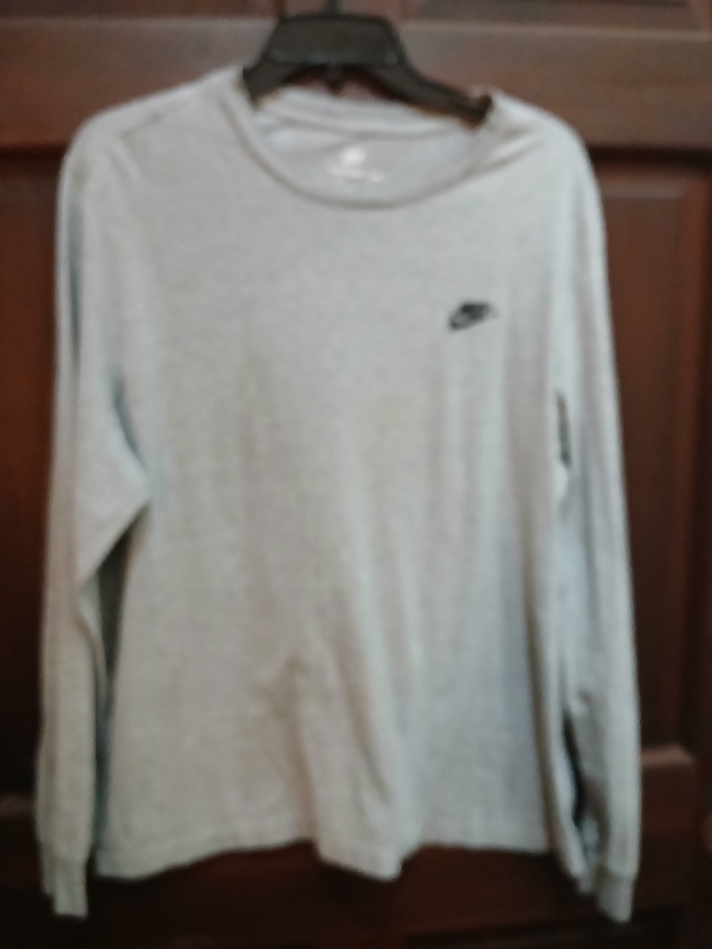 Nike Men's Long Sleeve Crewneck Shirt - Light Gray XL
